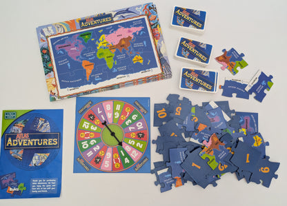 Atlas Adventures (1996) is a puzzle and trivia game that combines learning geography with playful competition.