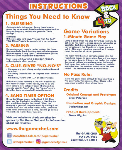 Back & 4th (2016) Rules – Learn How to Play This High-Energy Game