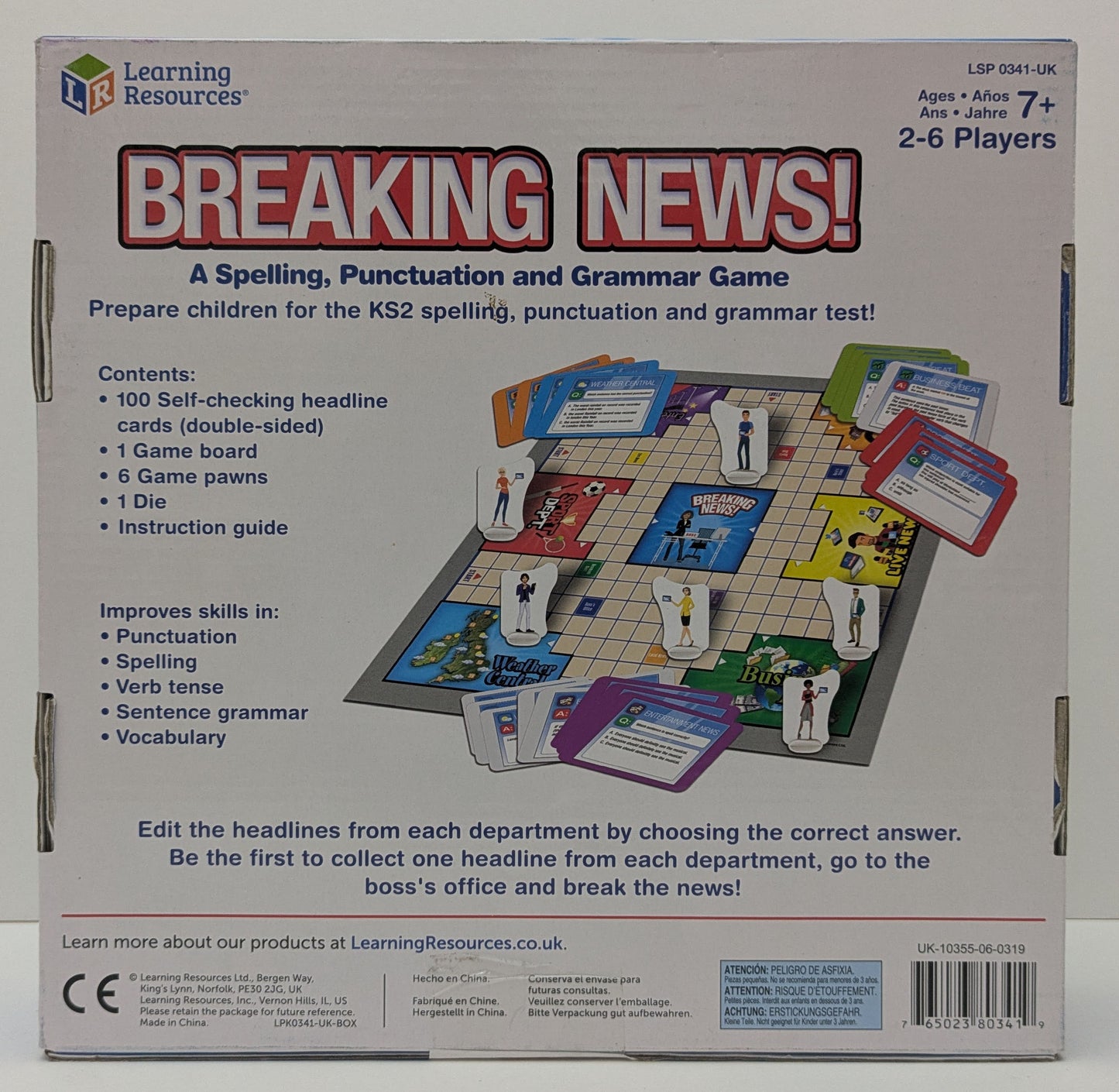 Breaking News (2005) combines learning and play by turning proofreading and language skills into a competitive family board game