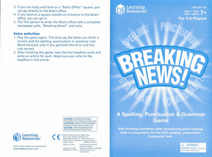 Breaking News (2005) uses clear rules to guide players through editing headline cards and collecting stories from each department