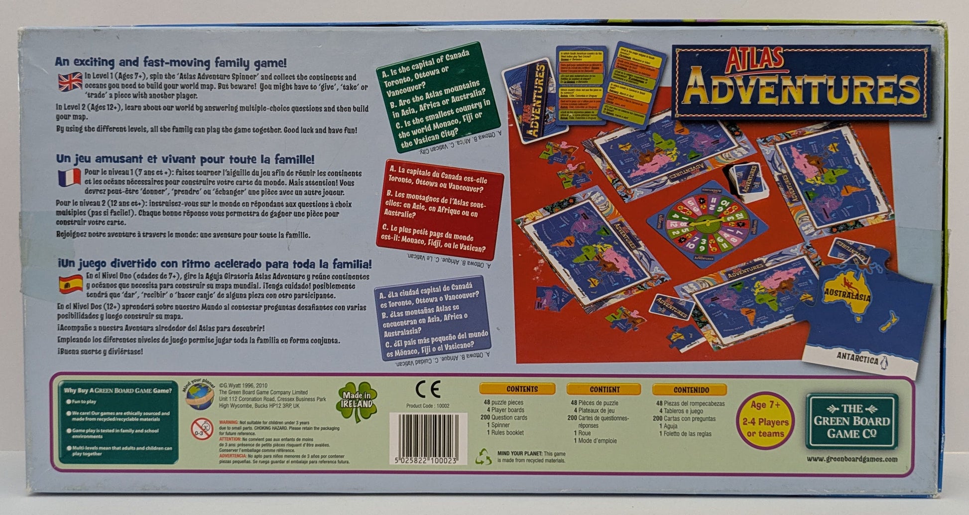 Build your world map step by step in Atlas Adventures (1996), a retro board game for curious minds.