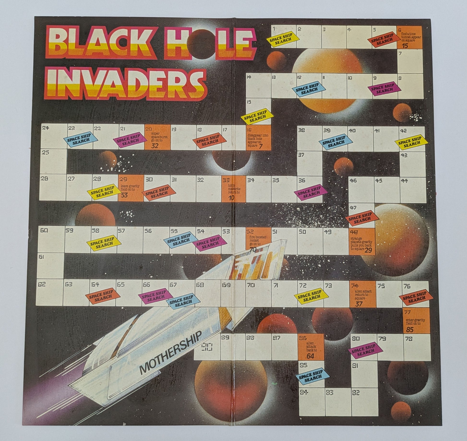 Can you collect three Mothership cards before the Black Hole Invaders capture you in this thrilling 1970 classic