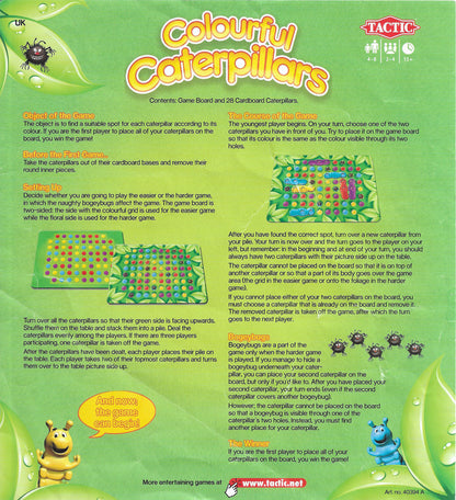 Colourful Caterpillars (1986) is ideal for teaching colours, matching, and turn taking in a fun way.