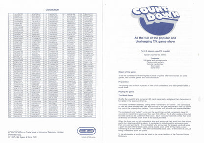 Countdown (1997) Rules – Learn How to Play the Spears Classic Step by Step