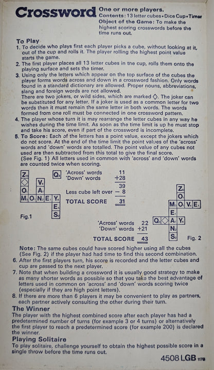 Crossword (1978) Rules of Play – How to Master This Retro Word Game