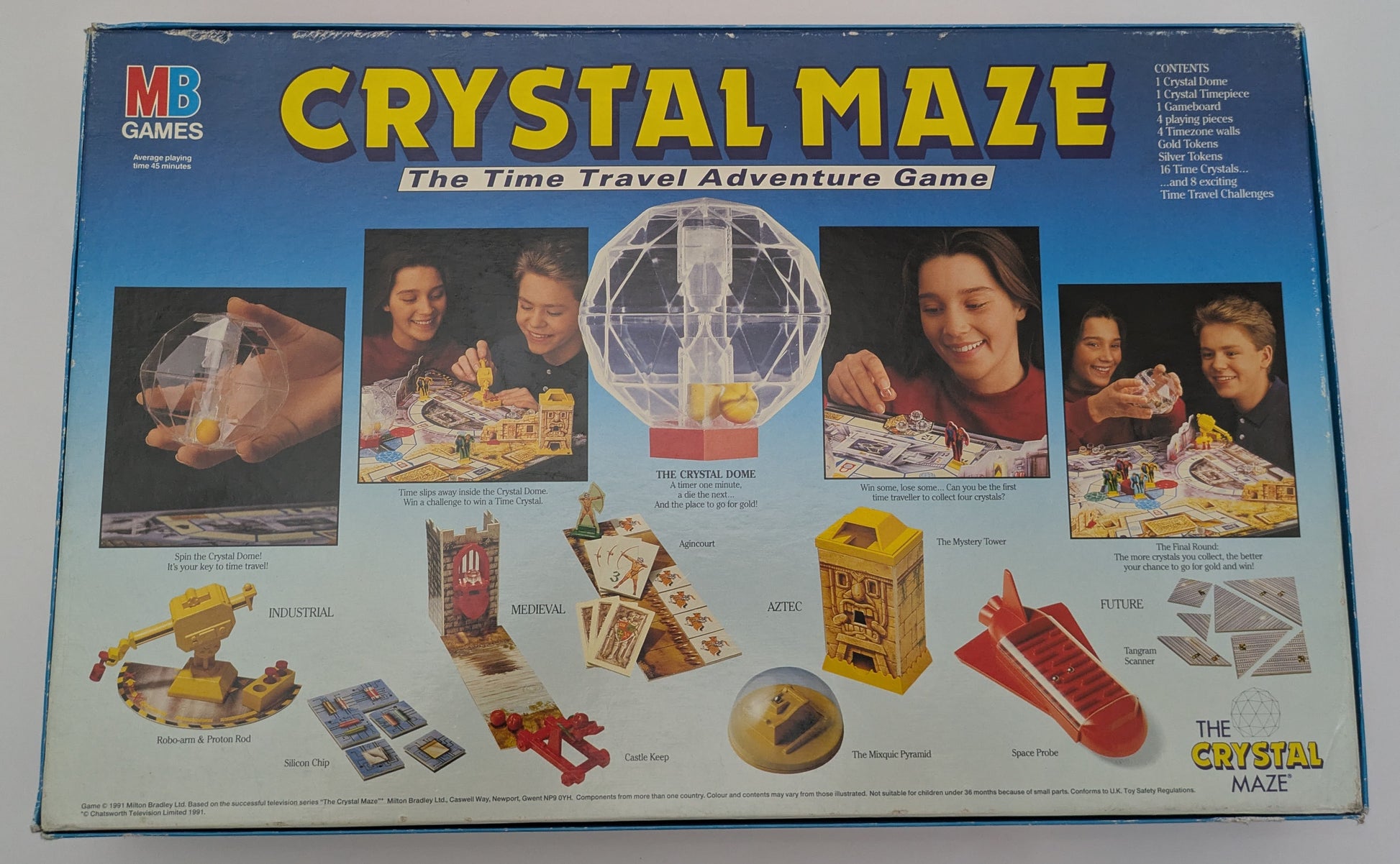 Crystal Maze (1991) is a hands-on board game that keeps everyone involved with varied and engaging challenges.