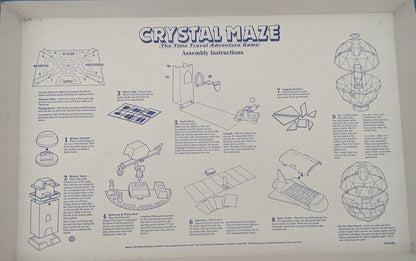 Crystal Maze (1991) rules explain how players move between time zones and attempt challenges to win crystals.