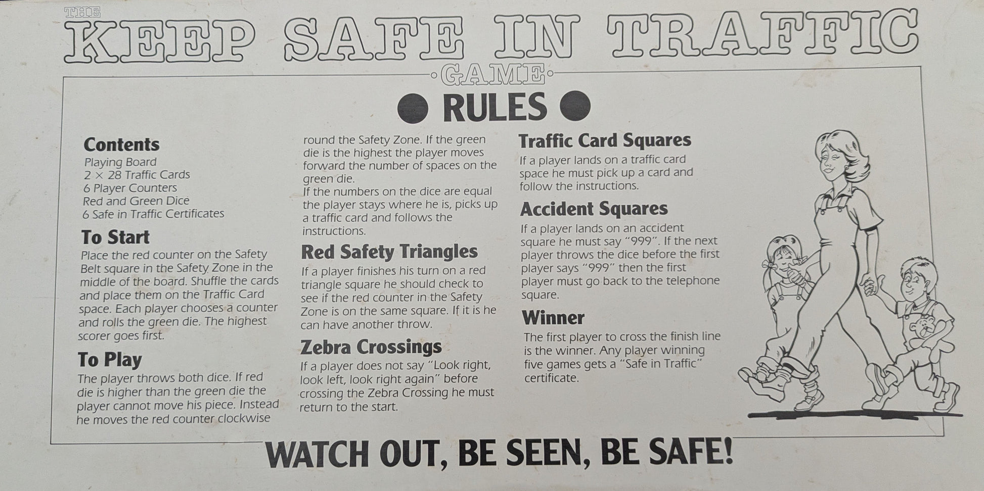 Discover Keep Safe in Traffic (1970s) the classic family game that teaches safety