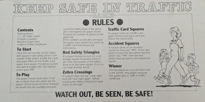 Discover Keep Safe in Traffic (1970s) the classic family game that teaches safety