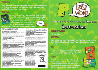 Discover how to play Last Word (2005) with simple, easy-to-follow rules.