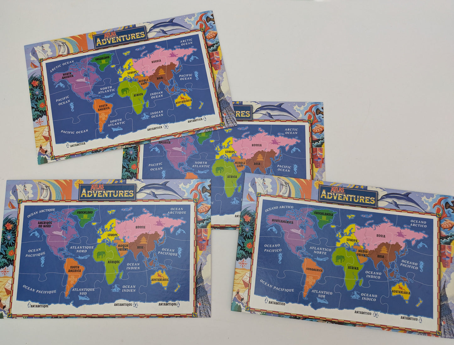 Discover the fun of Atlas Adventures (1996) as you collect puzzle pieces to complete your map and test your knowledge.