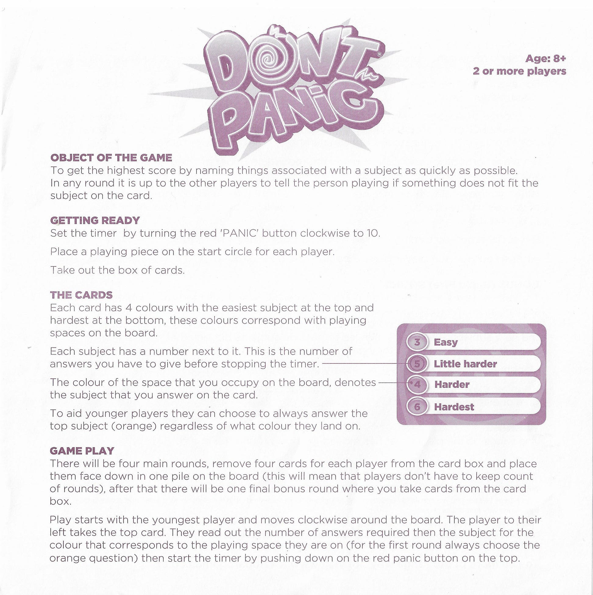 Don't Panic (2009) – Learn How to Play This High-Speed Subject-Shouting Game
