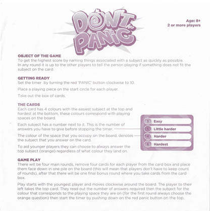 Don't Panic (2009) – Learn How to Play This High-Speed Subject-Shouting Game