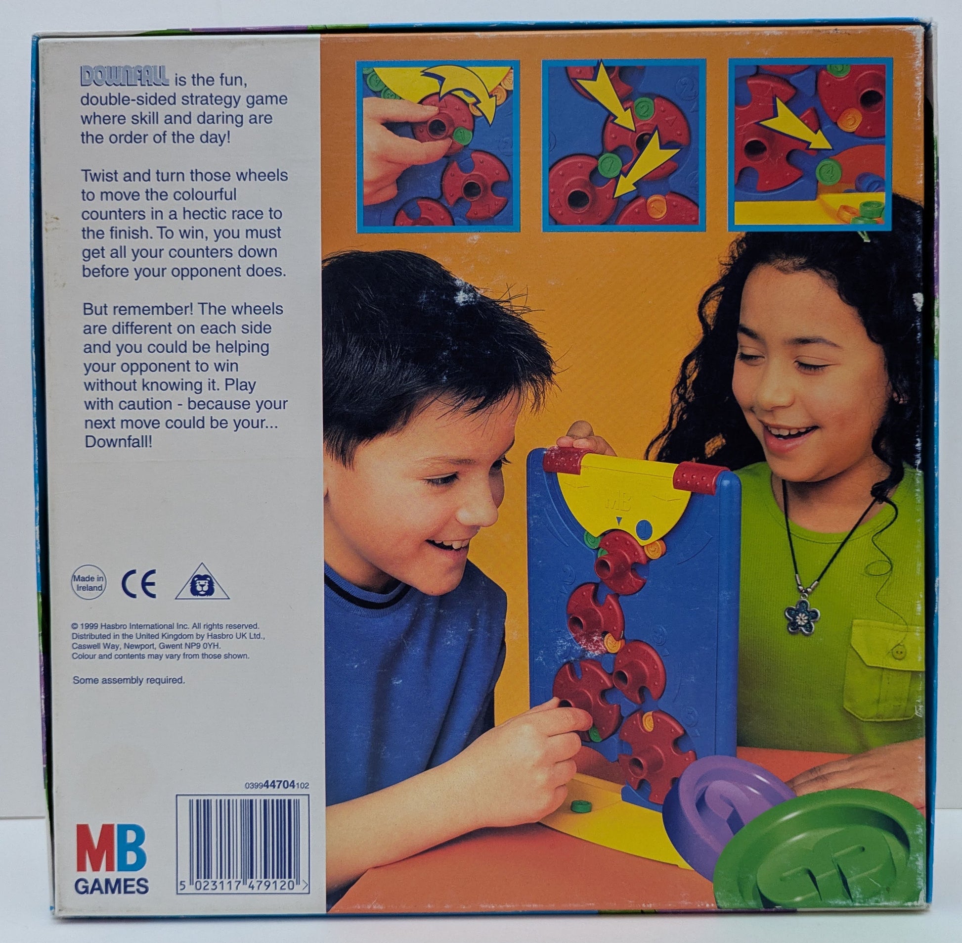 Downfall (1999) is a quiet but competitive board game designed for children and adults who enjoy thoughtful play.