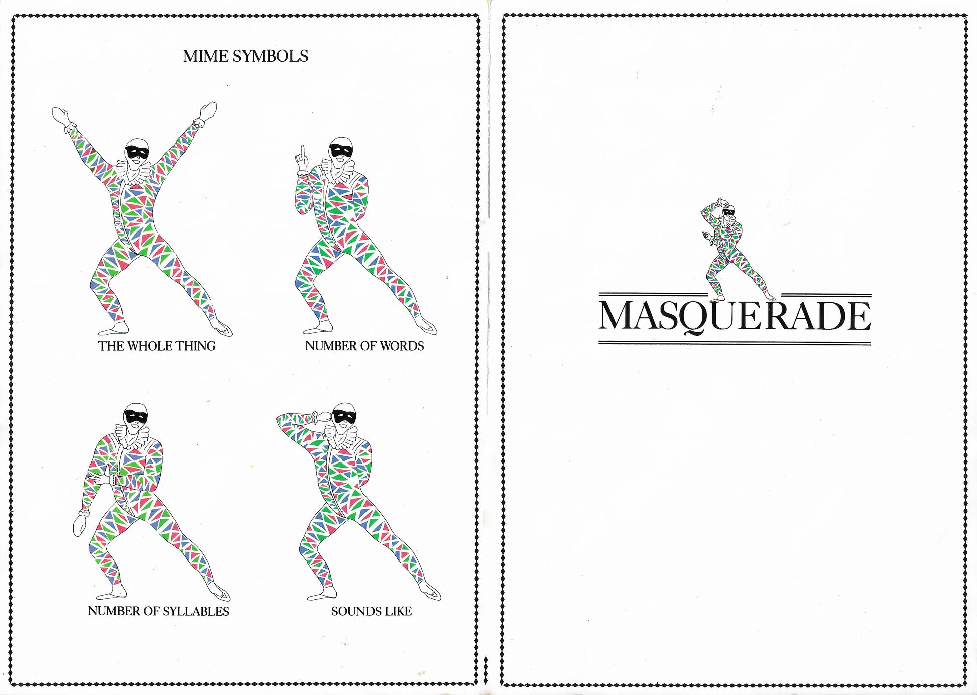 Each turn in Masquerade (1986) includes two die rolls and one hilarious mime performance.