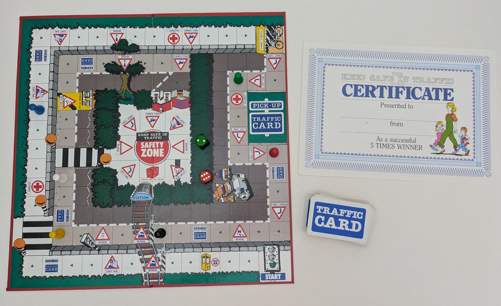 Explore vintage learning with Keep Safe in Traffic (1970s) the traffic board game