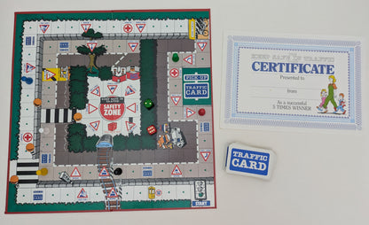 Explore vintage learning with Keep Safe in Traffic (1970s) the traffic board game