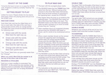 Game Rules for Mad Gab (2001) – What You Say Isn’t Always What They Hear