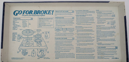 Go for Broke! (1985) Official rule sheet for gameplay
