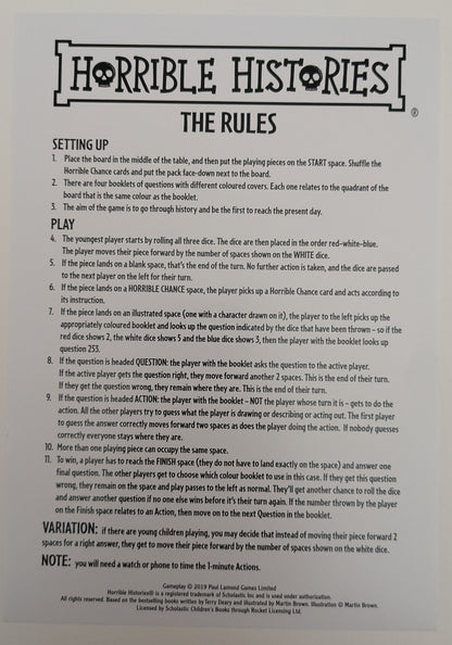 Horrible Histories: The Board Game (2019) - A Fun & Educational Family Game