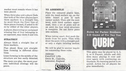 How to Play Qubic (1965) – Rules and Gameplay Explained