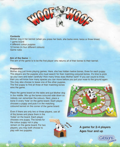 In Woof Woof (2006), each turn starts with a bark—move your puppy, sniff out a bone, and hope it’s a match!