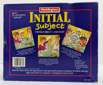 Initial Subject (1989) - Vintage Word Game | Rent from GamesUnite