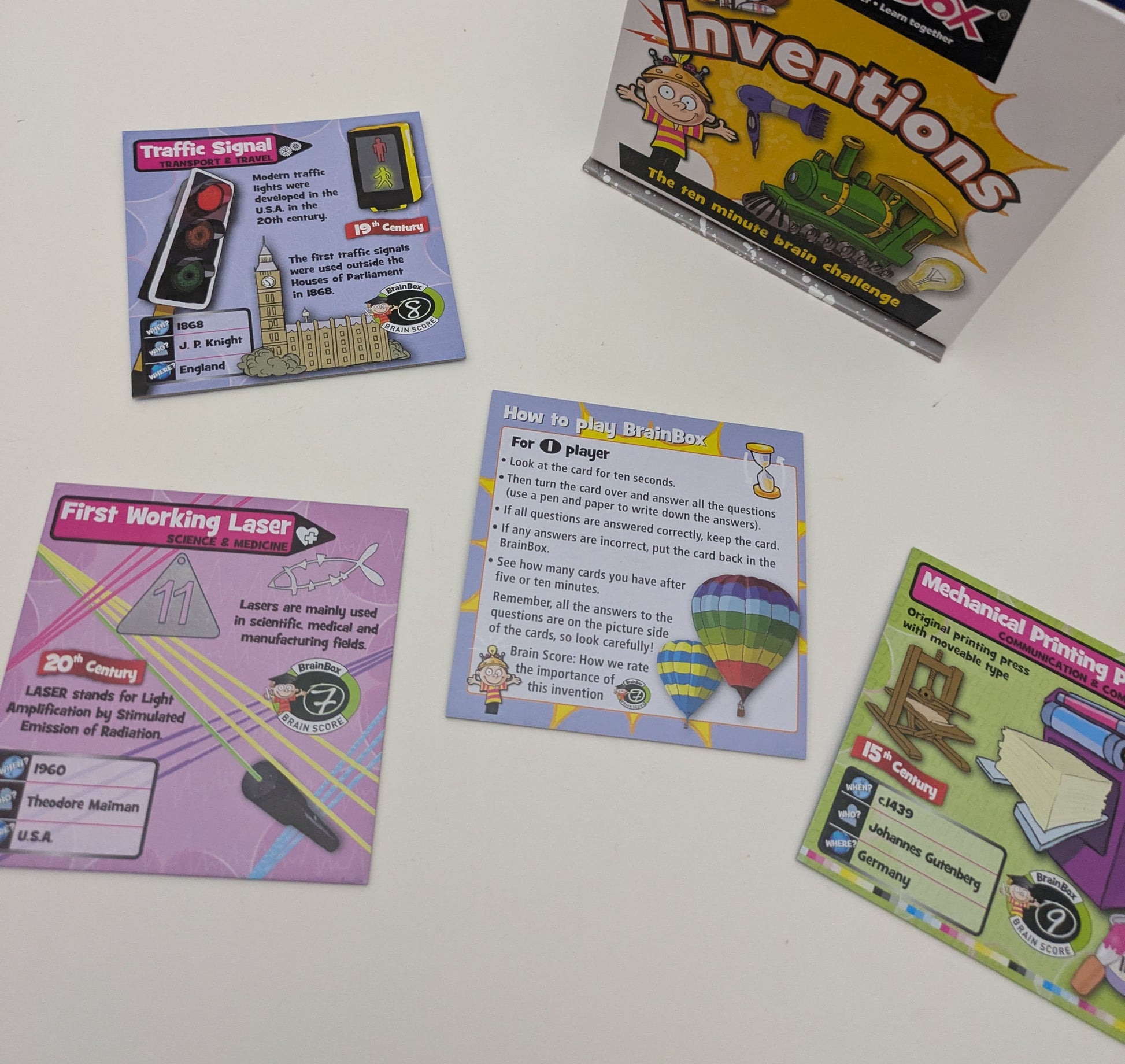 Inventions – BrainBox (2012) Memory and Knowledge Game for Families