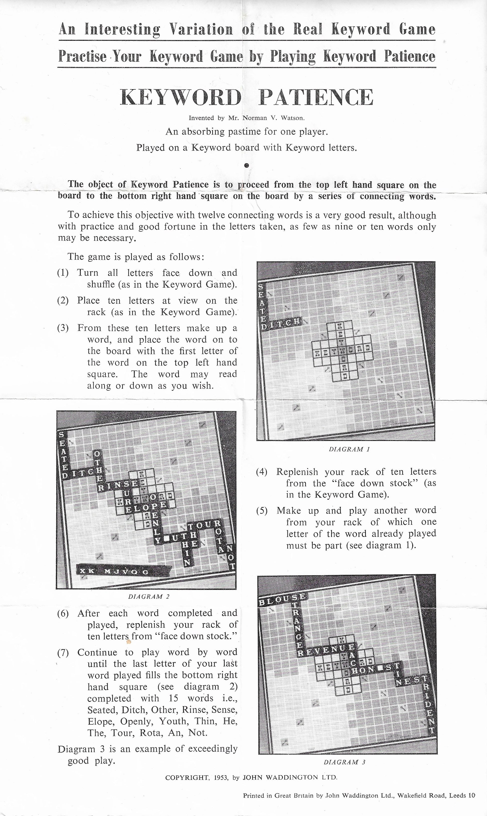 Keyword (1953) – the original word game that brings family and friends together.