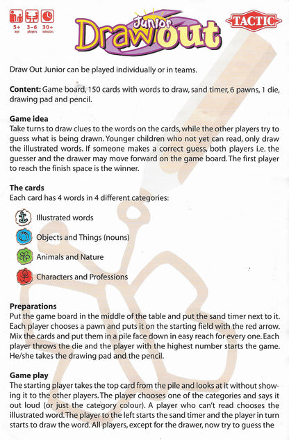 Learn how to play Draw Out Junior (2007) with easy rules that make it perfect for kids and beginners.