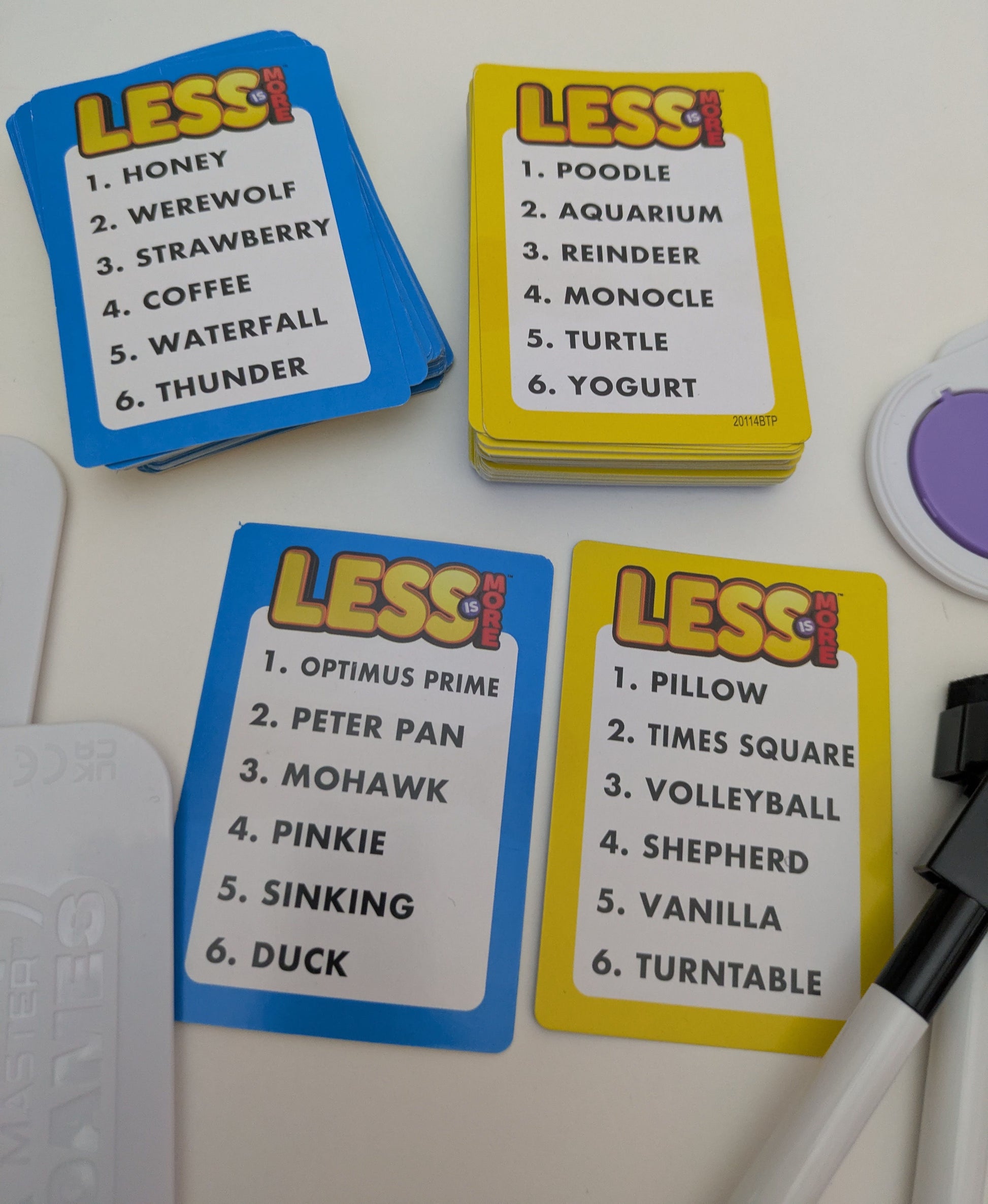 Less Is More (2021) is a modern word game that mixes quick thinking, creativity, and laughter.