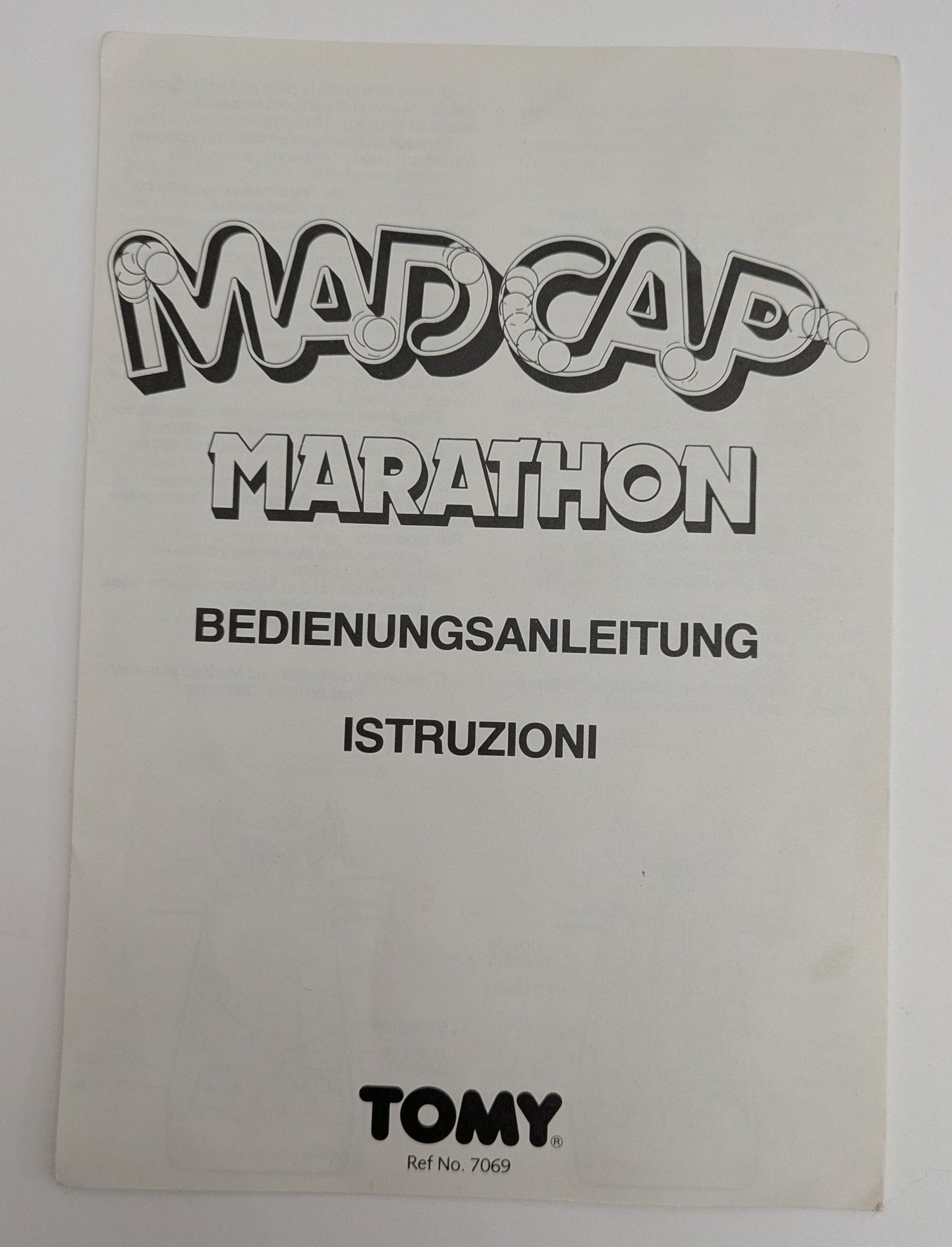 Detailed gameplay guide for Madcap Marathon (1981) explaining setup, obstacle mechanics, and scoring.