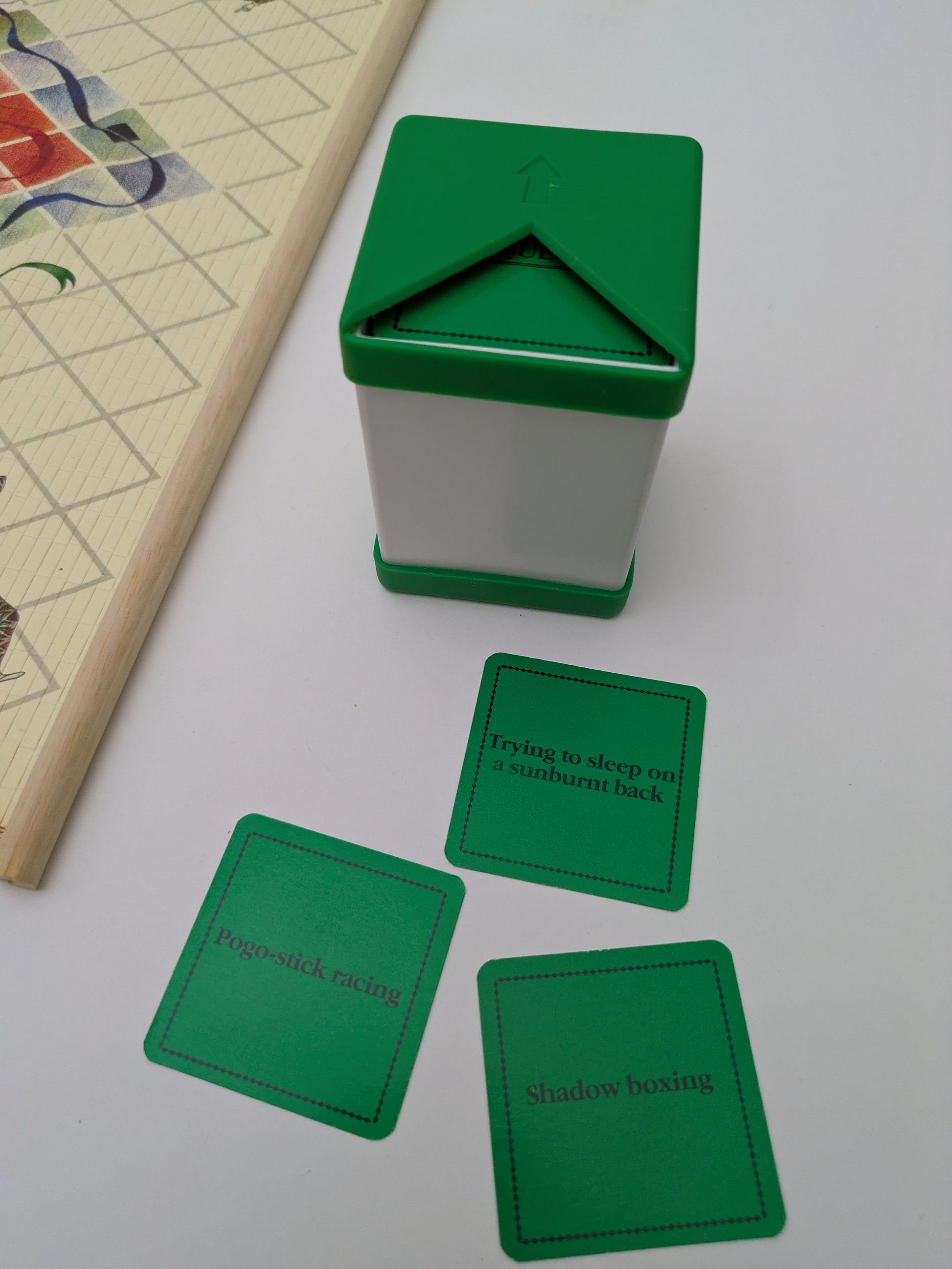 Masquerade (1986) adds a fun twist to charades with its colourful board and clever mime cards.