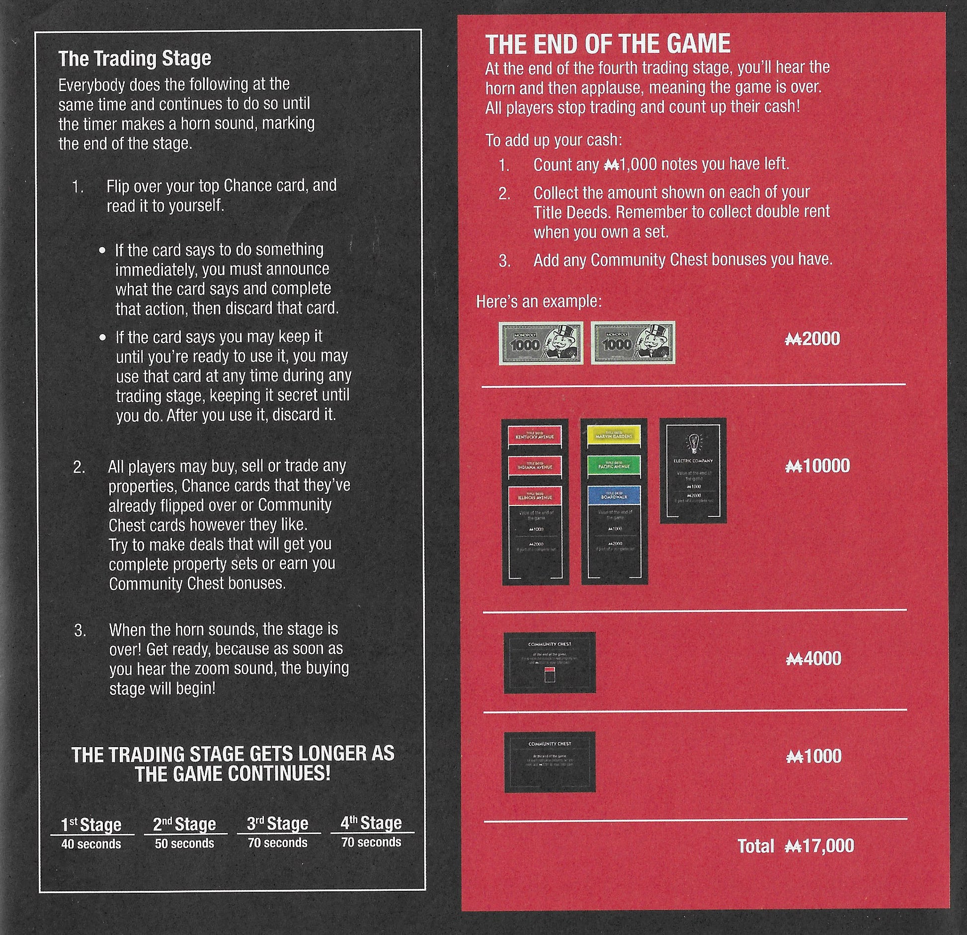 Monopoly Speed (2019) rules of play explain the fast rounds and timer-based challenges.