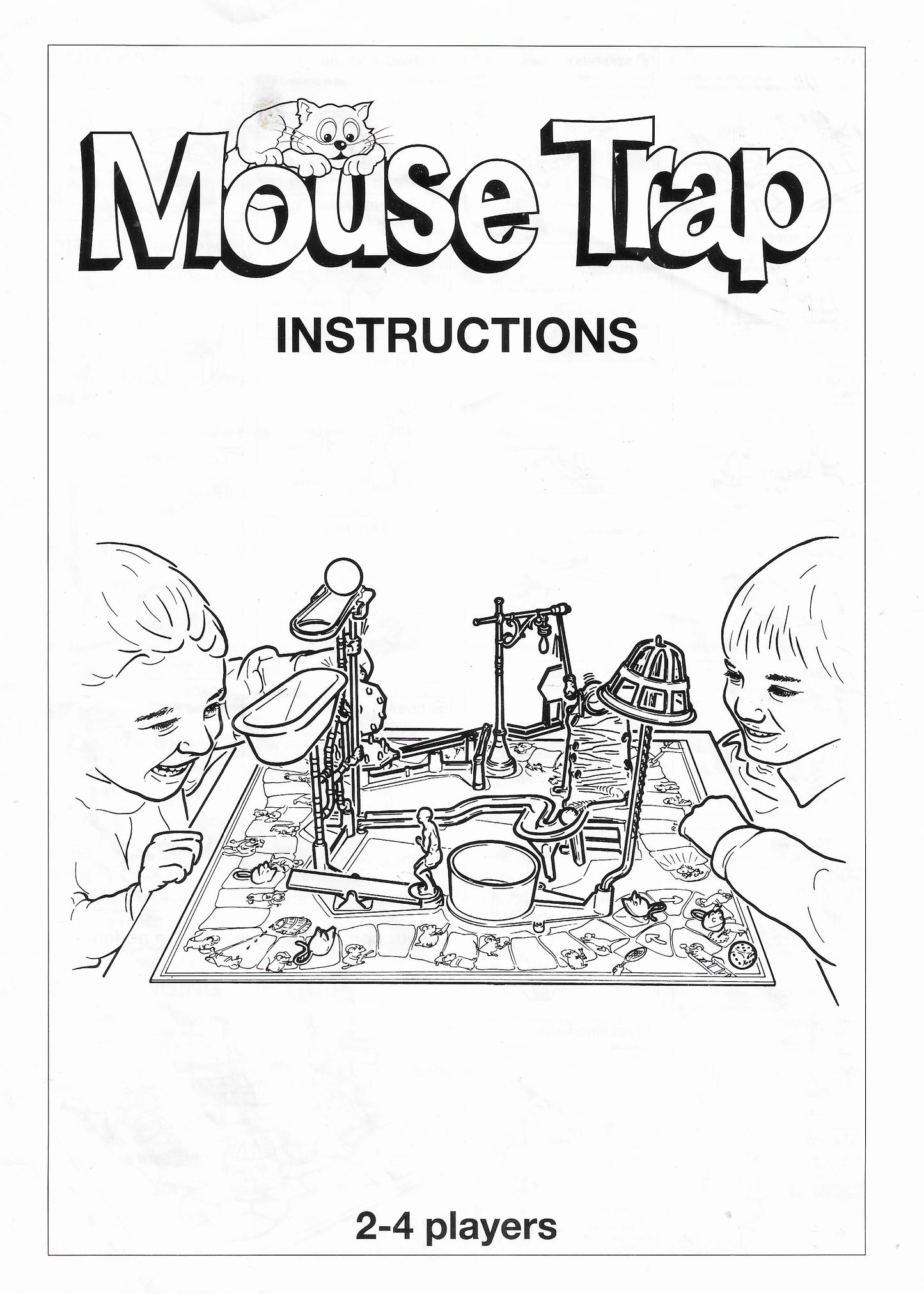 Mouse Trap (1994) explains how players move around the board while building the trap together.