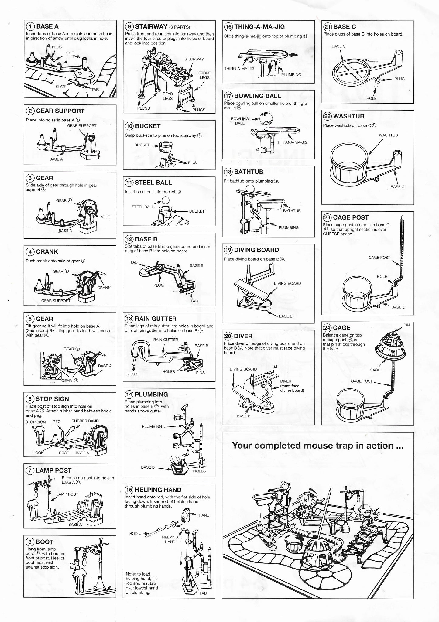 Mouse Trap (1994) includes simple rules that guide players through setting up and using the trap