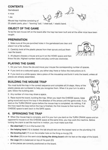 Mouse Trap (1994) uses clear instructions to show how the trap is built and when it can be sprung