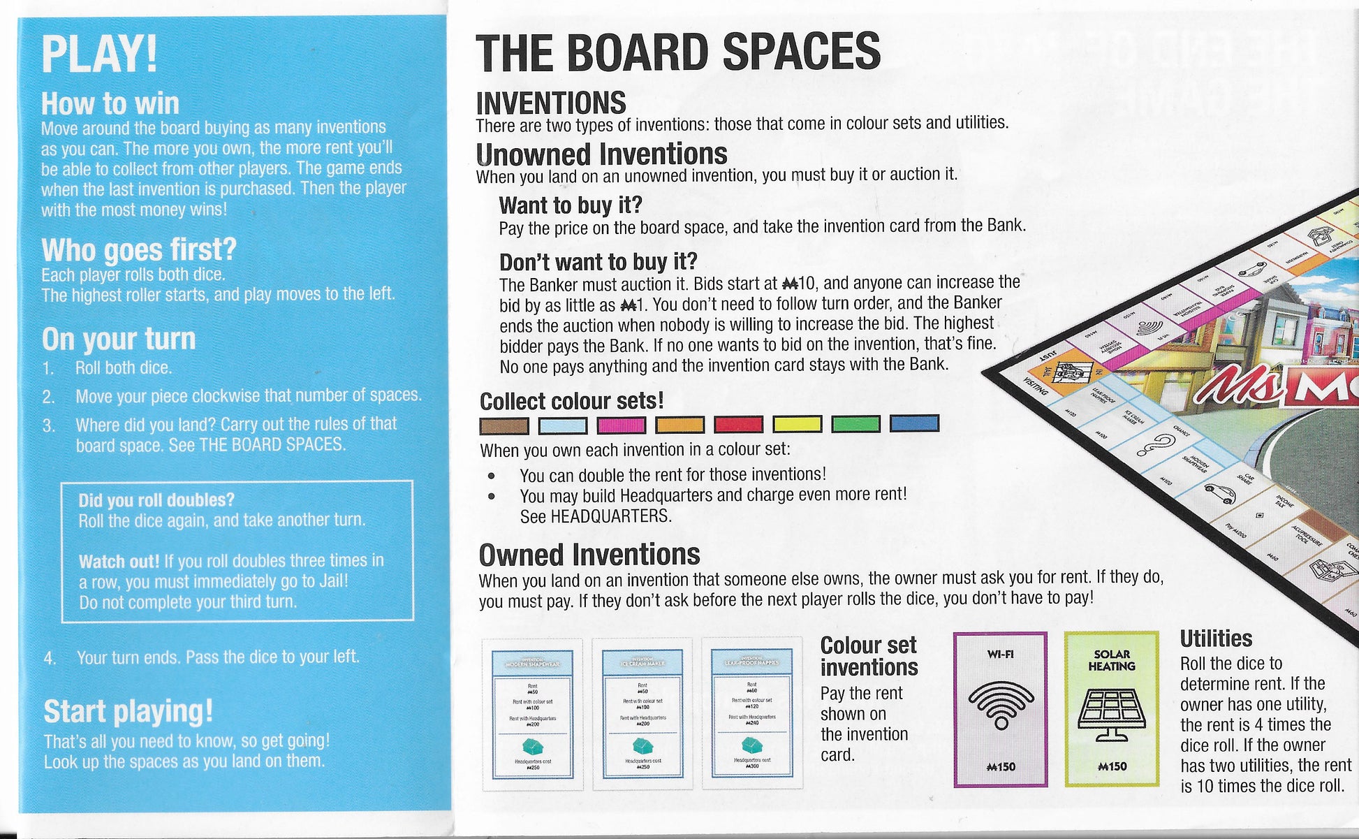 Ms Monopoly (2019) details how rent is collected and increased by owning full invention sets