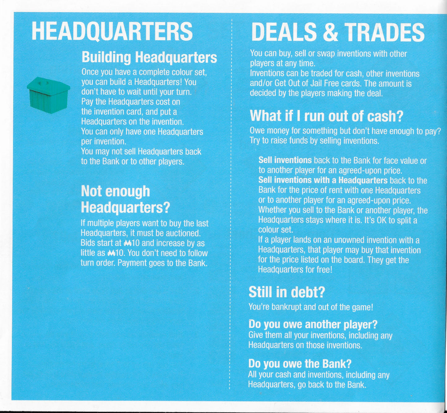 Ms Monopoly (2019) explains how the game ends once all inventions have been purchased