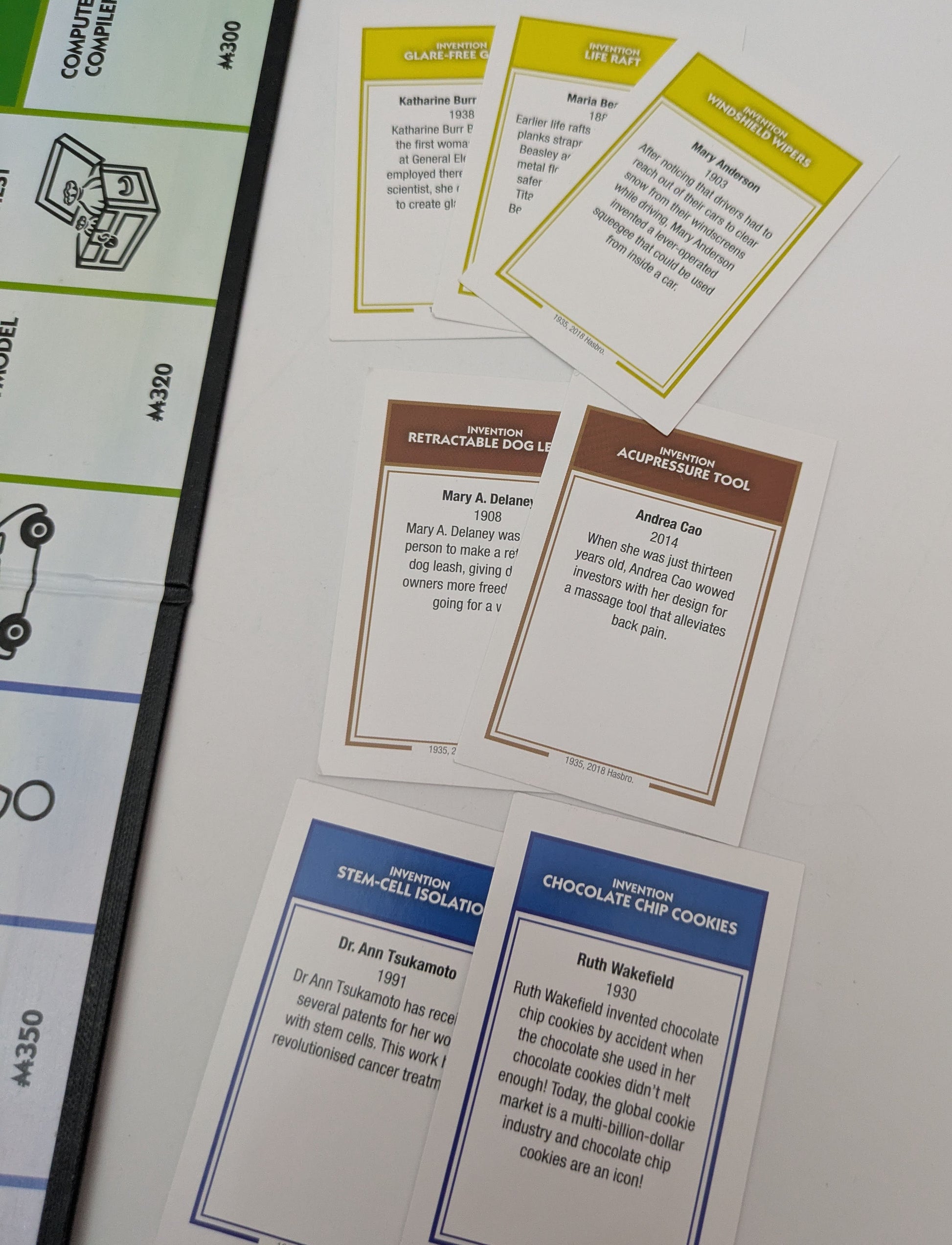 Ms Monopoly (2019) is a competitive board game where players aim to finish with the most money