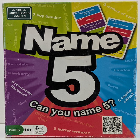 Name 5 (2013) – A Fast-Paced Party Game of Thinking on Your Feet