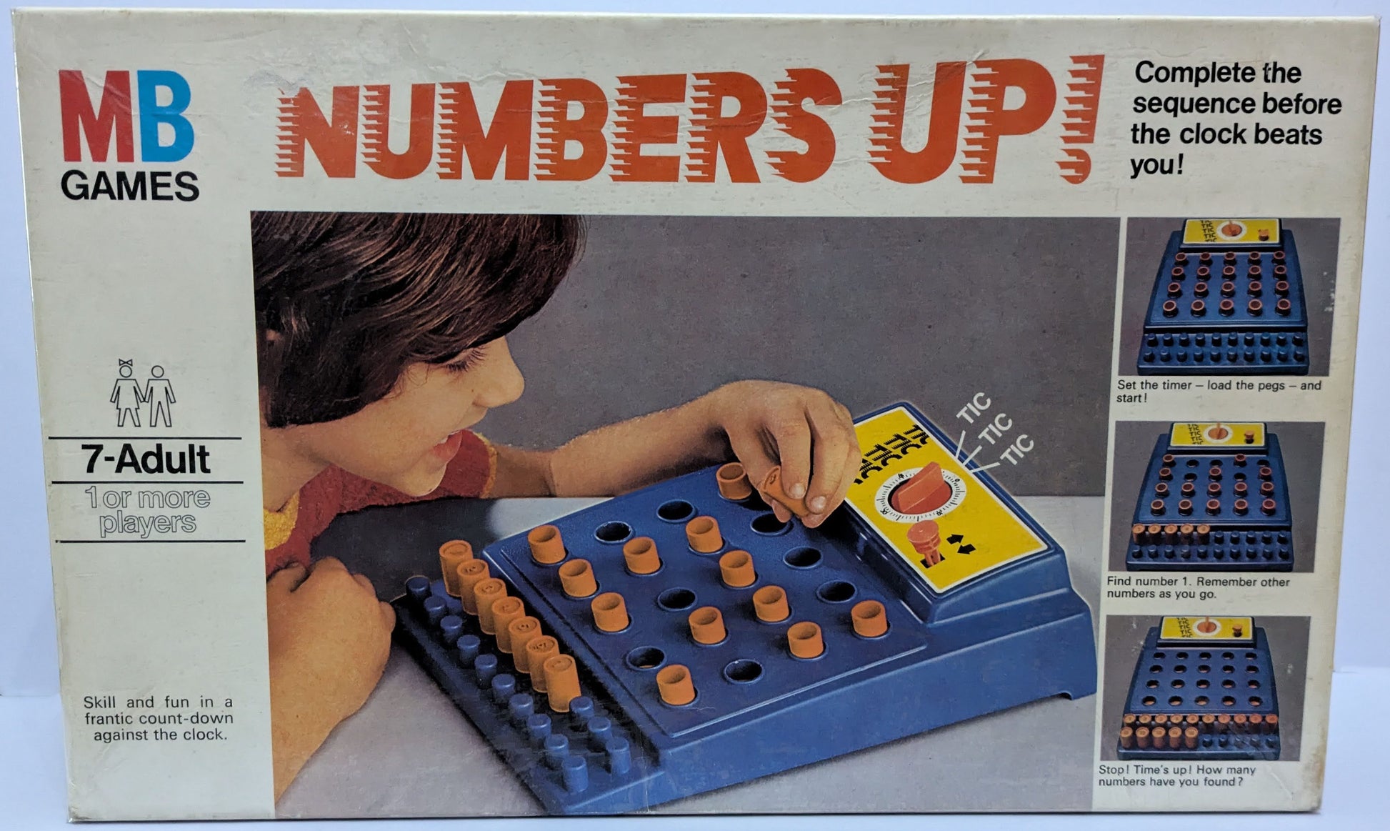Numbers Up (1973) Game Rental - Test Your Memory & Speed