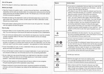 Official Instructions for Round the World Challenge (2012) – Marks & Spencer