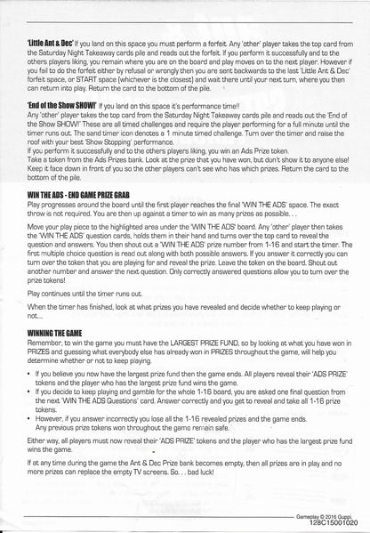 Official Rules for Playing Ant & Dec’s Saturday Night Takeaway (2016) at Home