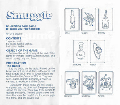 Official Rules for Smuggle (1981) – MB Games Bluffing Game