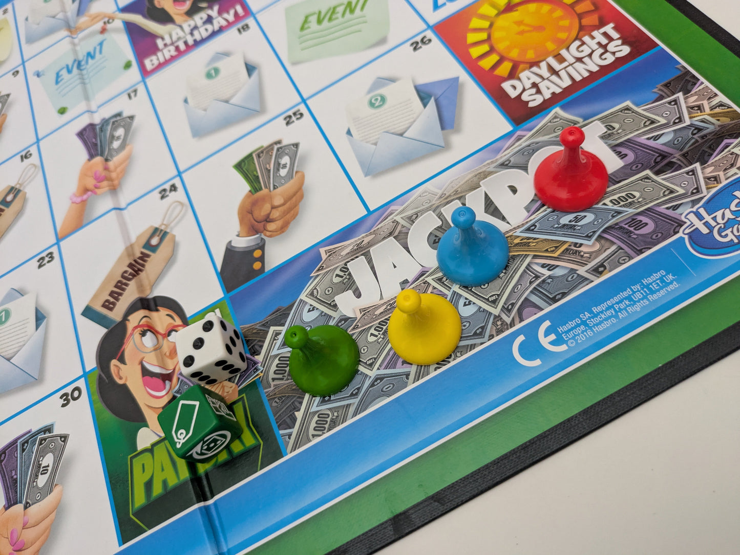 Payday (2016) includes mail cards, bargain cards and event spaces.