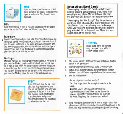 Payday (2016) rules describe what happens on payday spaces.