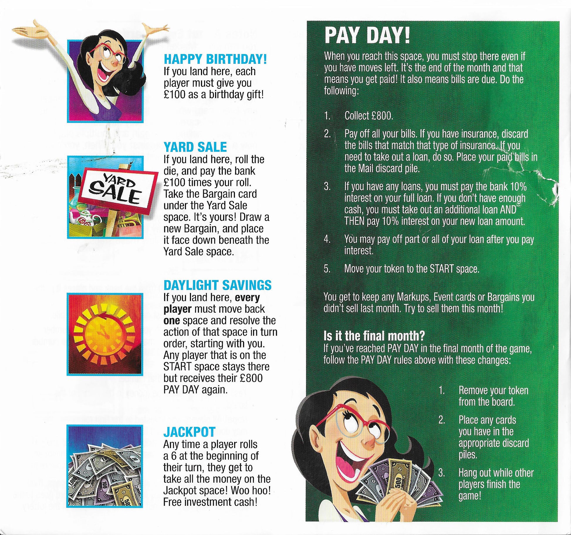 Payday (2016) rules explain how lotteries and jackpots are resolved.