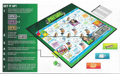 Payday (2016) rules show how bargains, mail and event cards work.