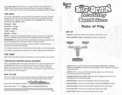 Race the clock to prove your skills in Big Brain Academy Board Game (2007).